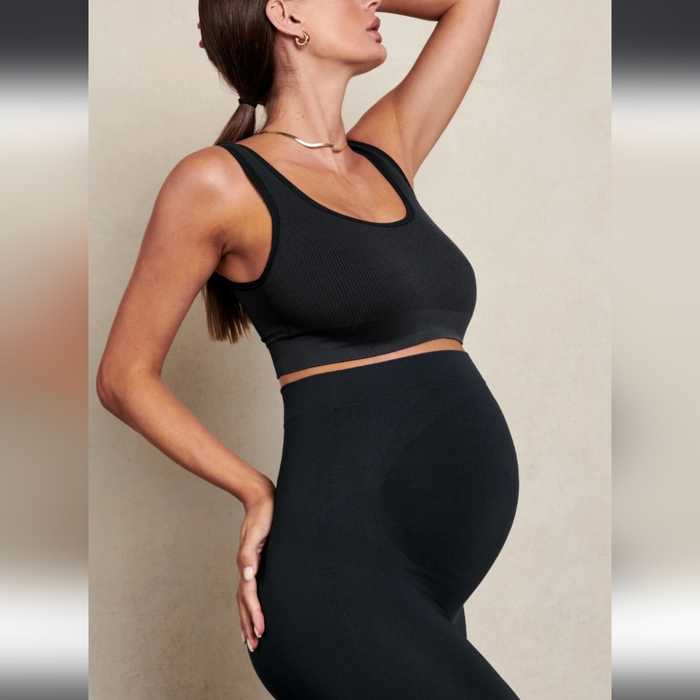 Black Blanqi Everyday Maternity Belly Support Leggings